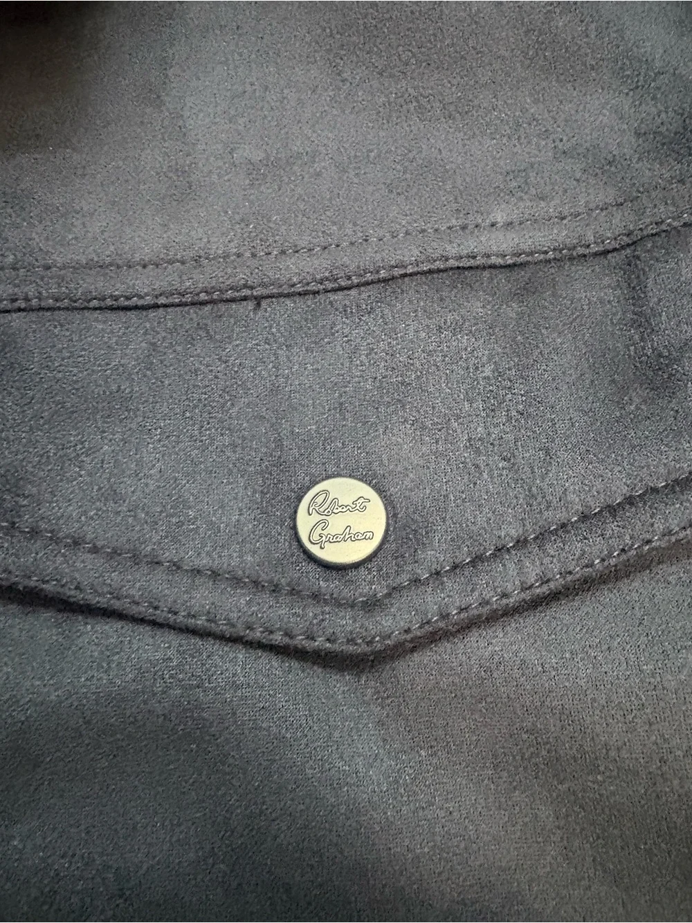 Robert Graham Navy Blue Vegan Suede Jacket -Small - SEE DESCRIPTION
